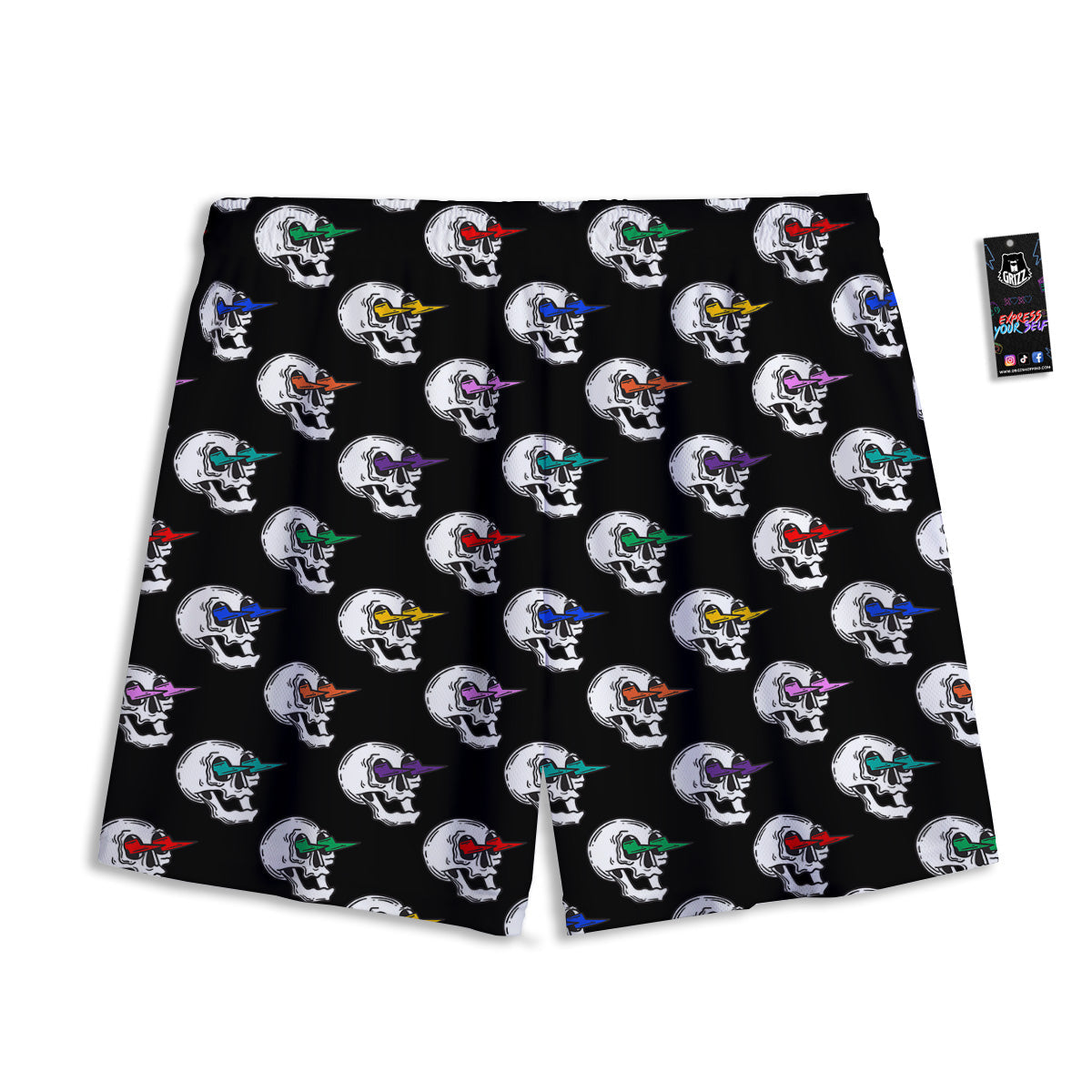Moving Optical Illusion Green Big Bang Mesh Shorts