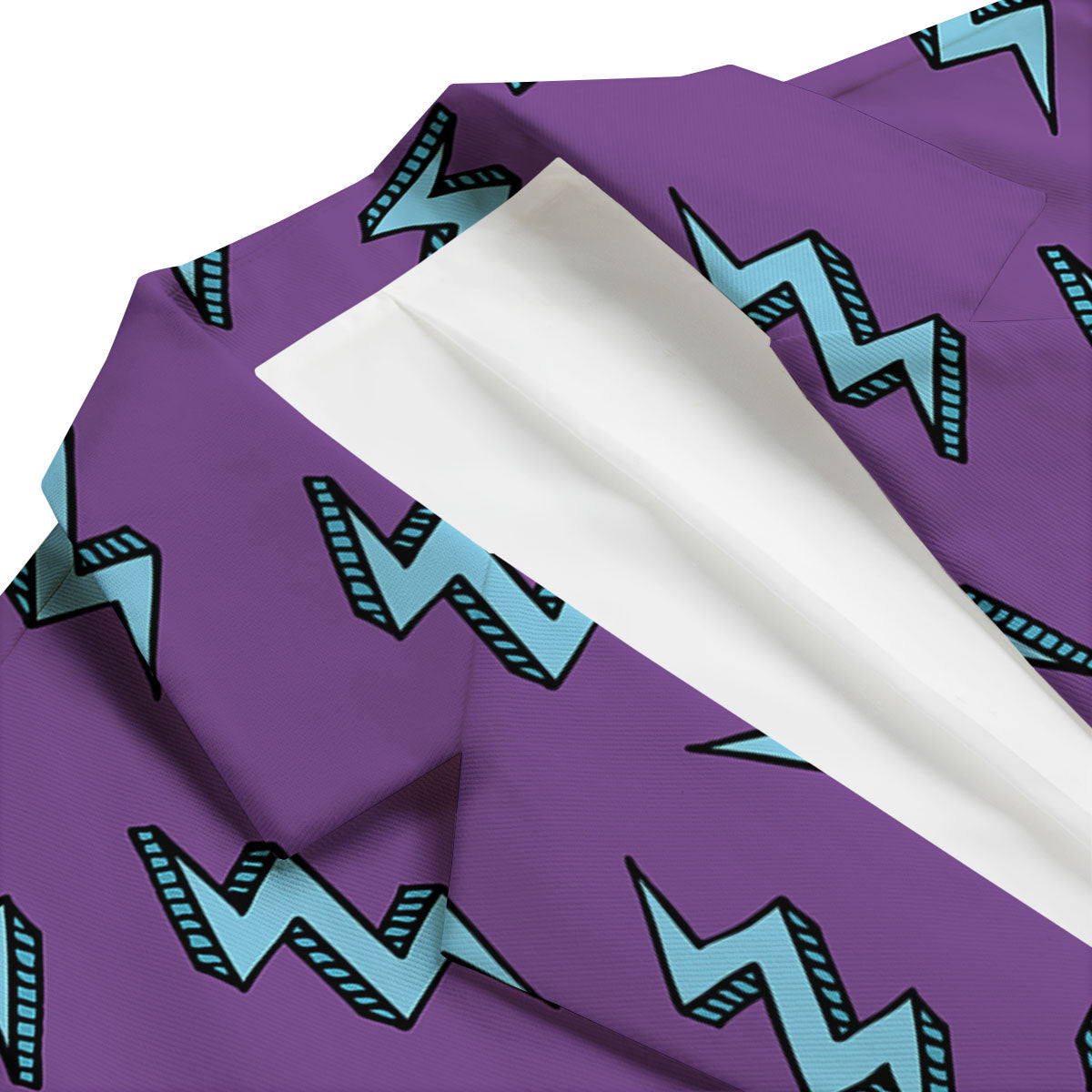 Lightning Teal And Purple Print Pattern Men's Blazer-grizzshop