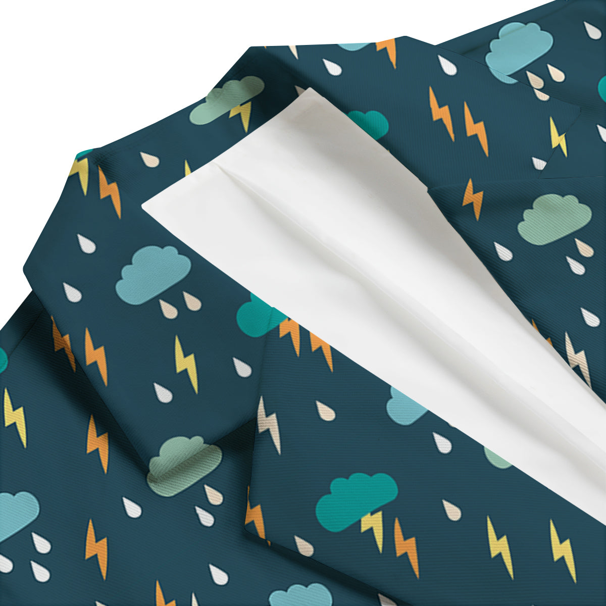 Lightning Thunder Storm Rain Print Pattern Men's Blazer-grizzshop