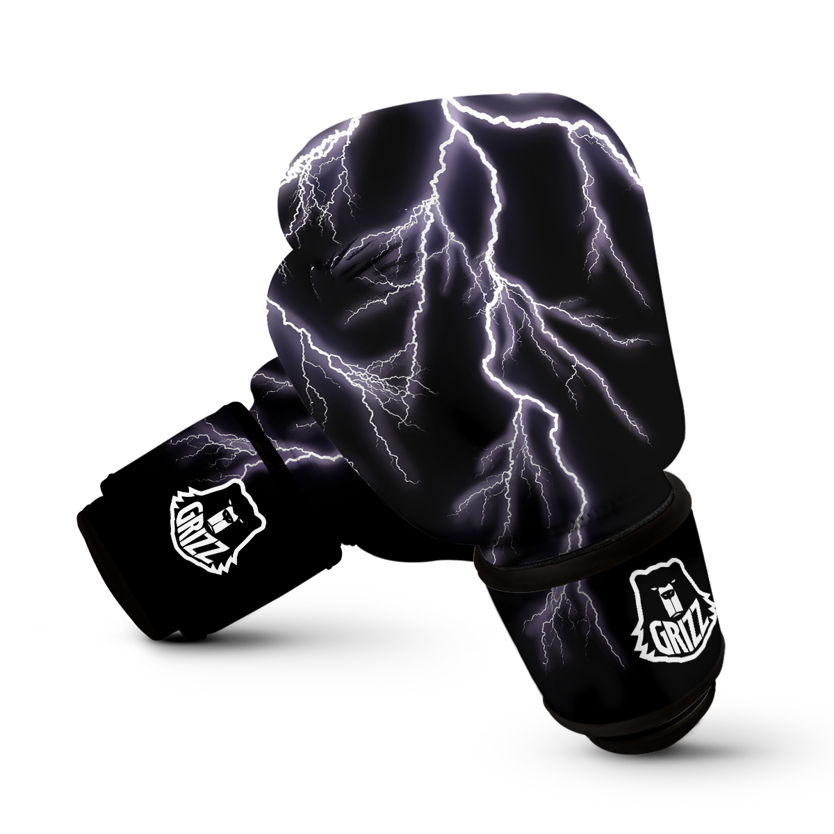Lightning White Electric Print Boxing Glove-grizzshop