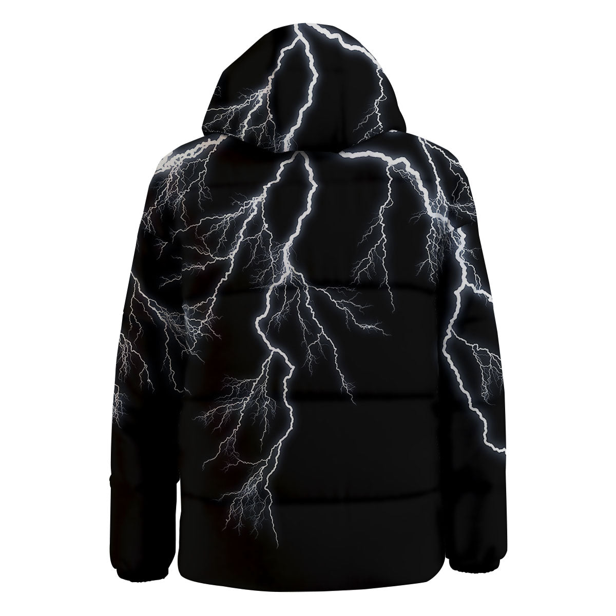 Lightning White Electric Print Down Jacket-grizzshop