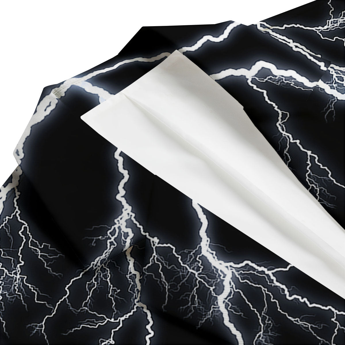 Lightning White Electric Print Men's Blazer-grizzshop