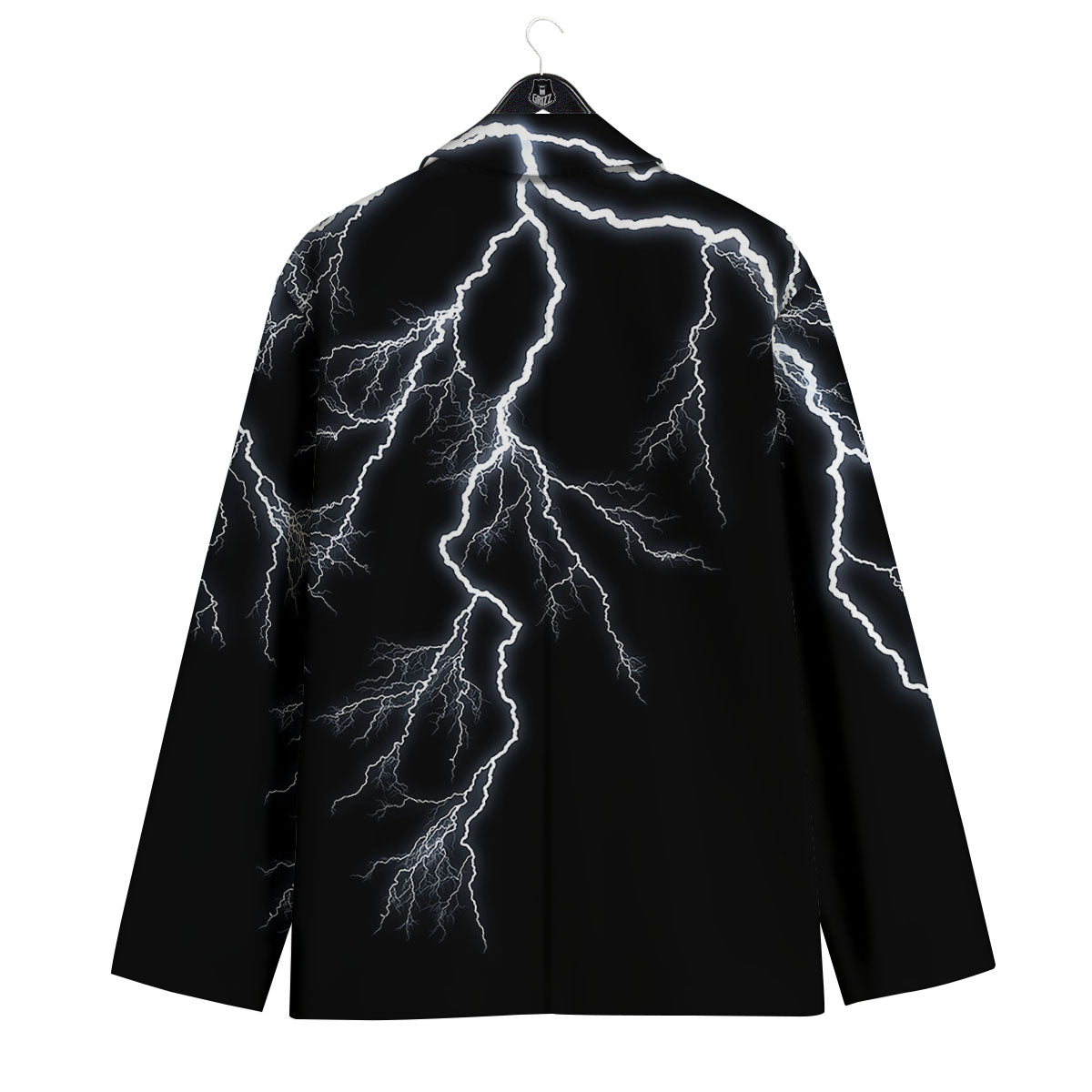 Lightning White Electric Print Men's Sport Coat-grizzshop