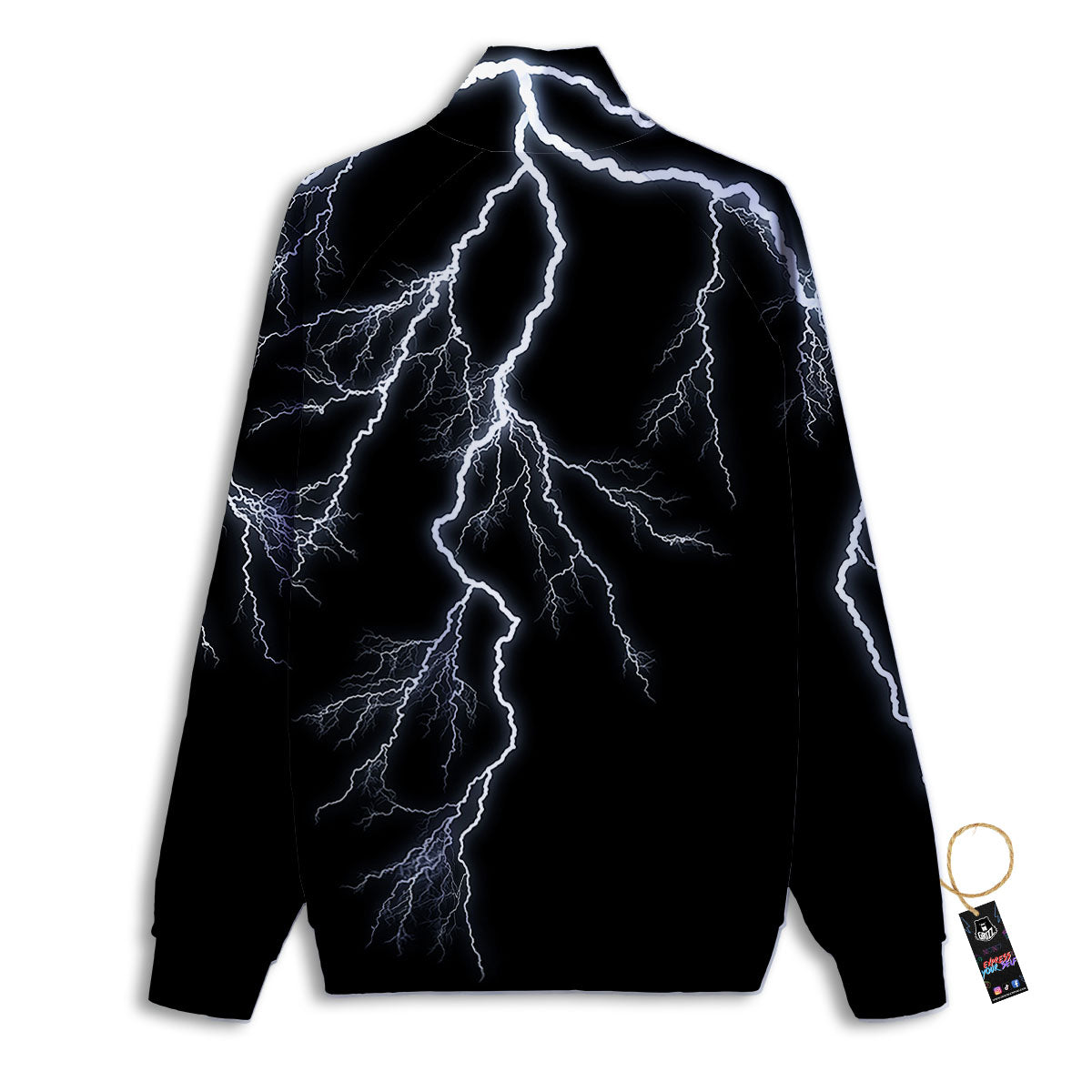 Lightning White Electric Print Track Jacket-grizzshop
