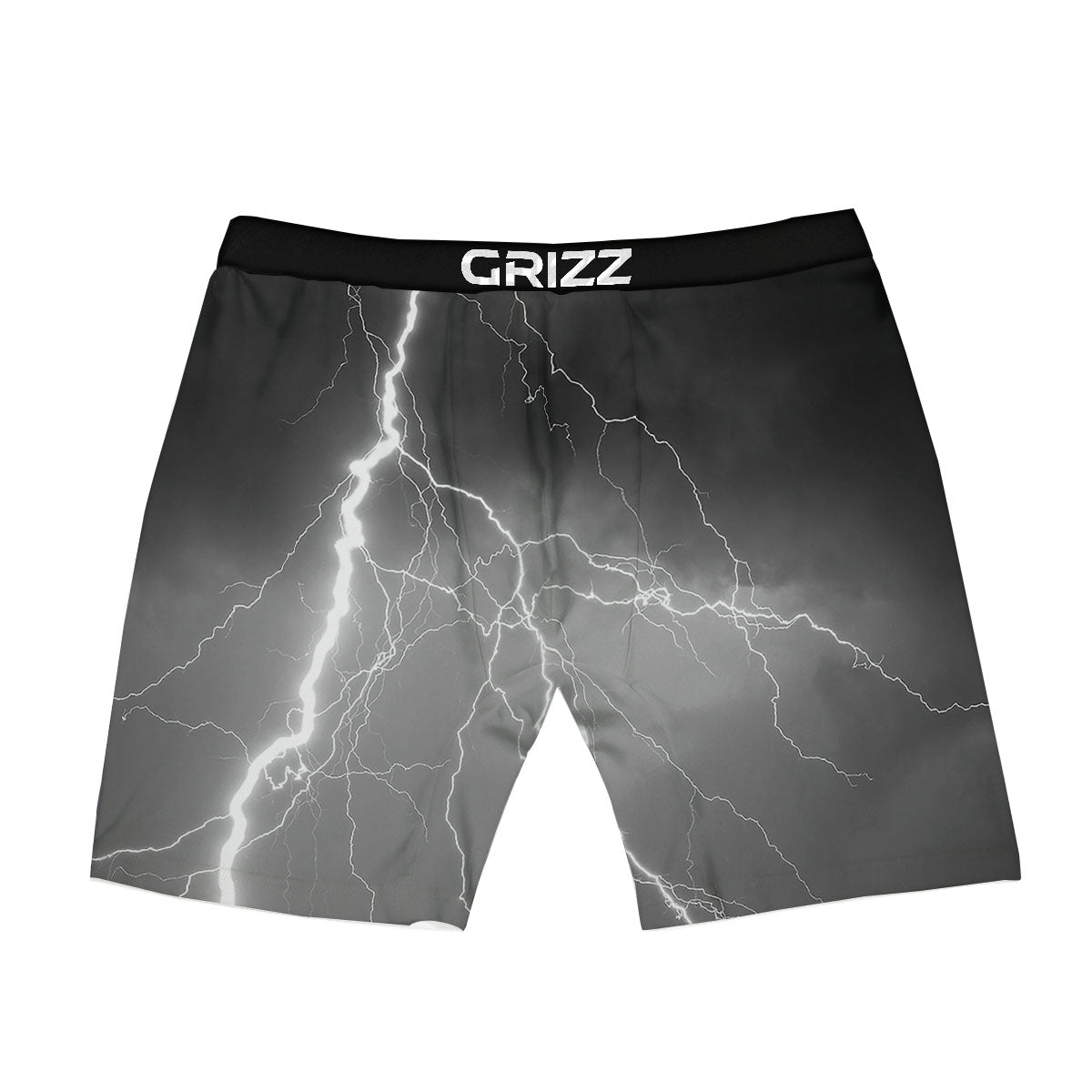 Lightning White Print Boxer Briefs-grizzshop