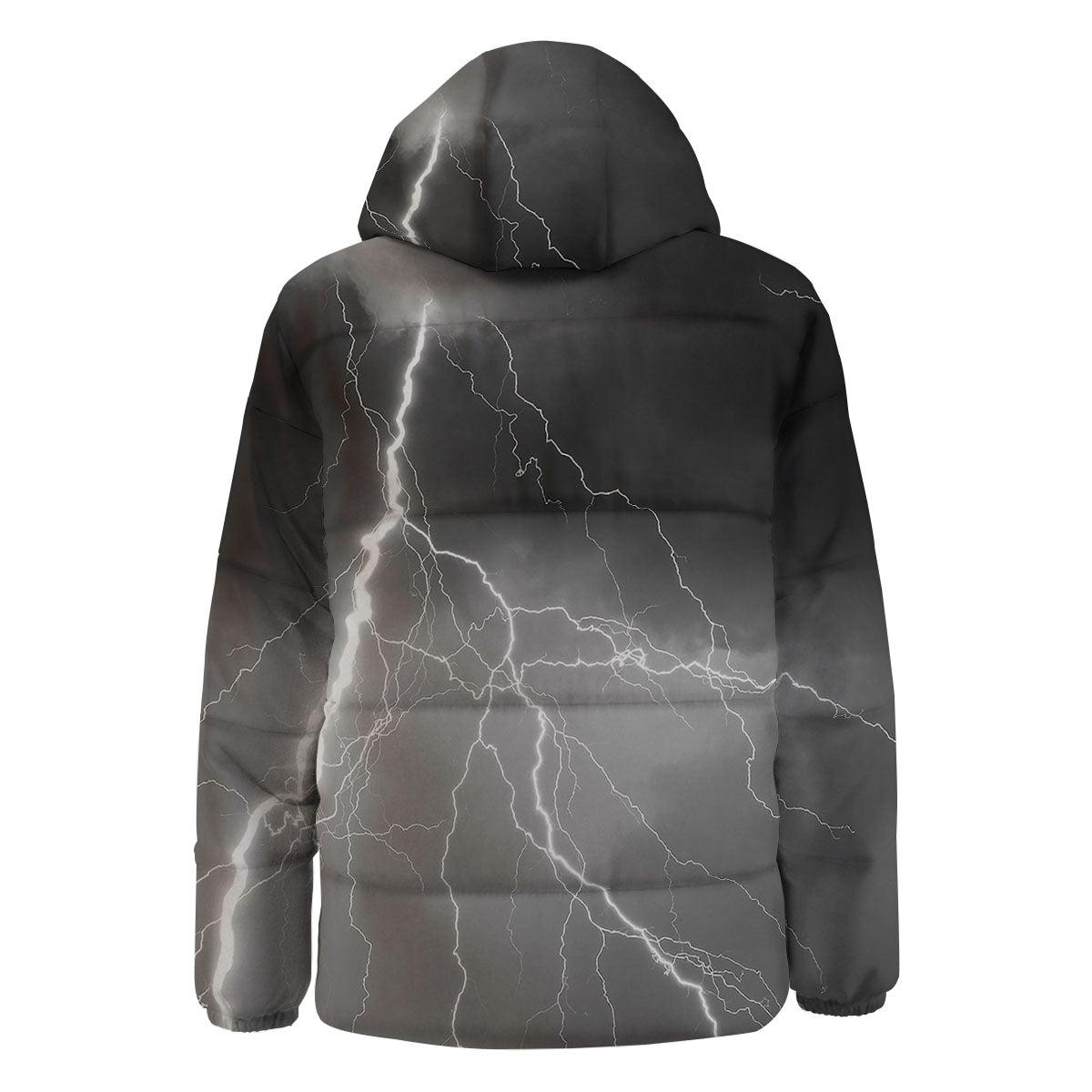 Lightning White Print Down Jacket-grizzshop