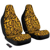 Lightning Yellow And Black Print Pattern Car Seat Covers-grizzshop