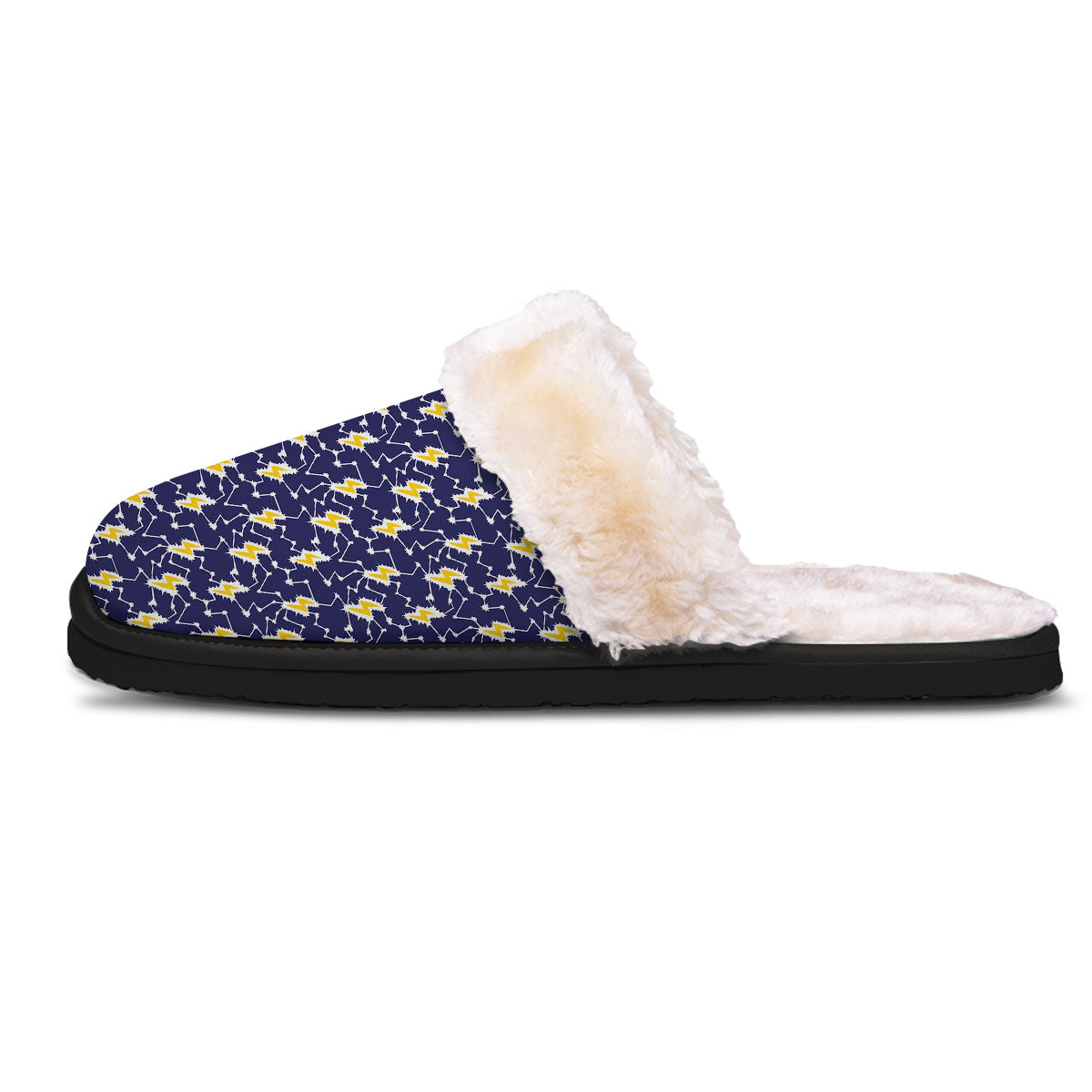 Lightning Yellow And Blue Print Pattern Slippers-grizzshop