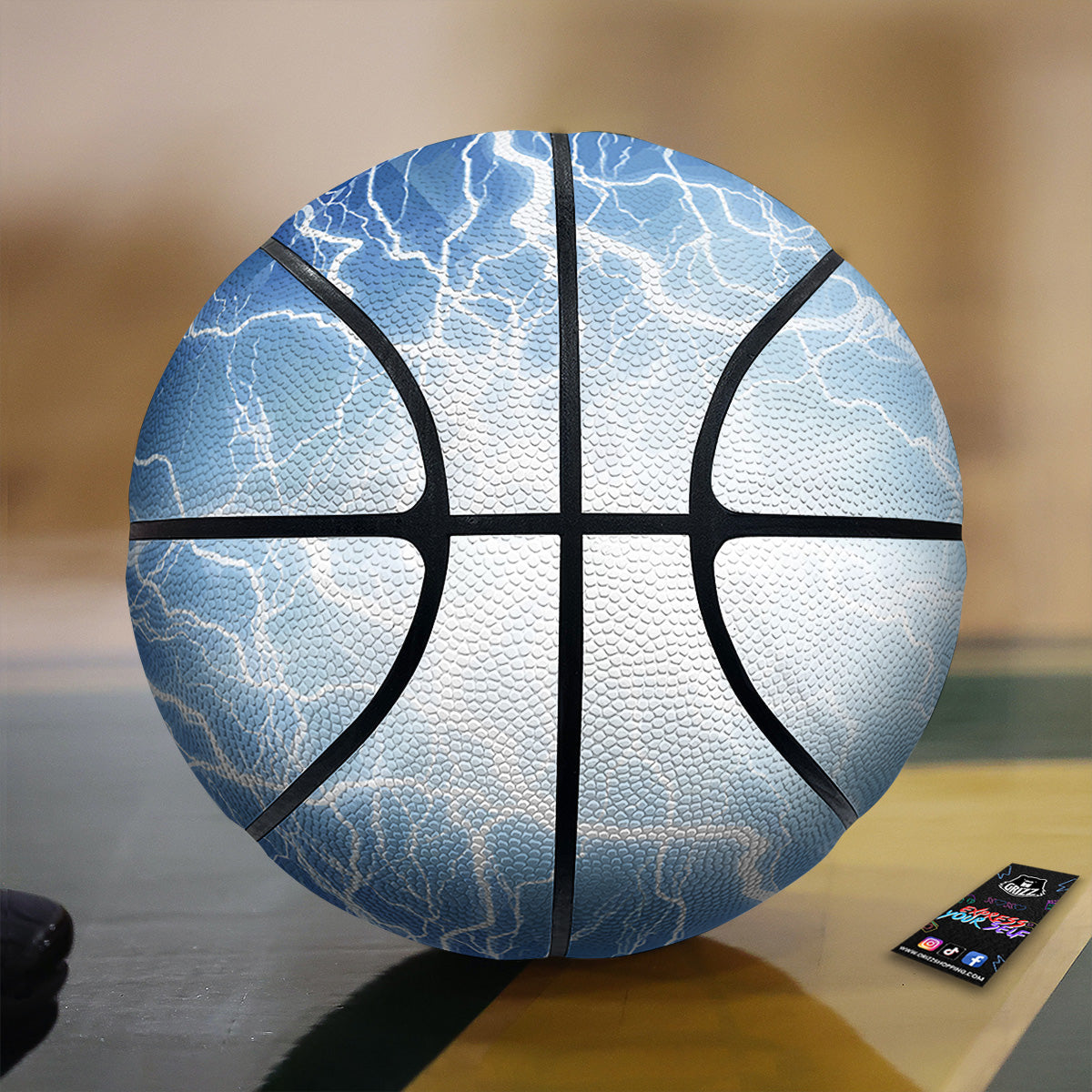 Lightning Blue Print Basketball