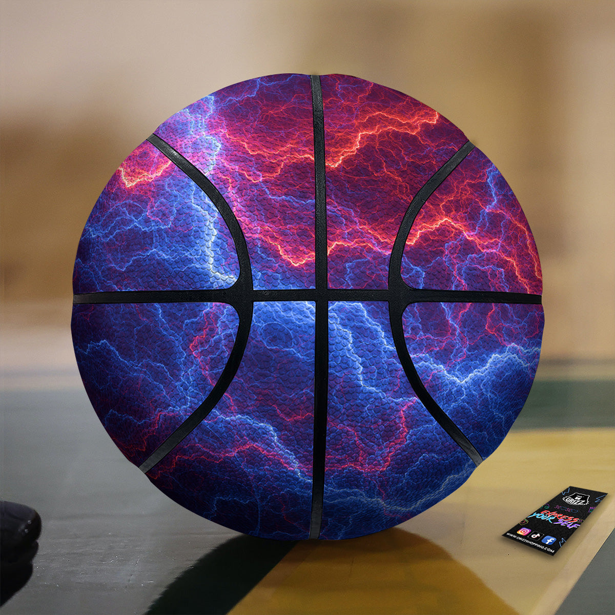 Lightning Red And Blue Print Basketball