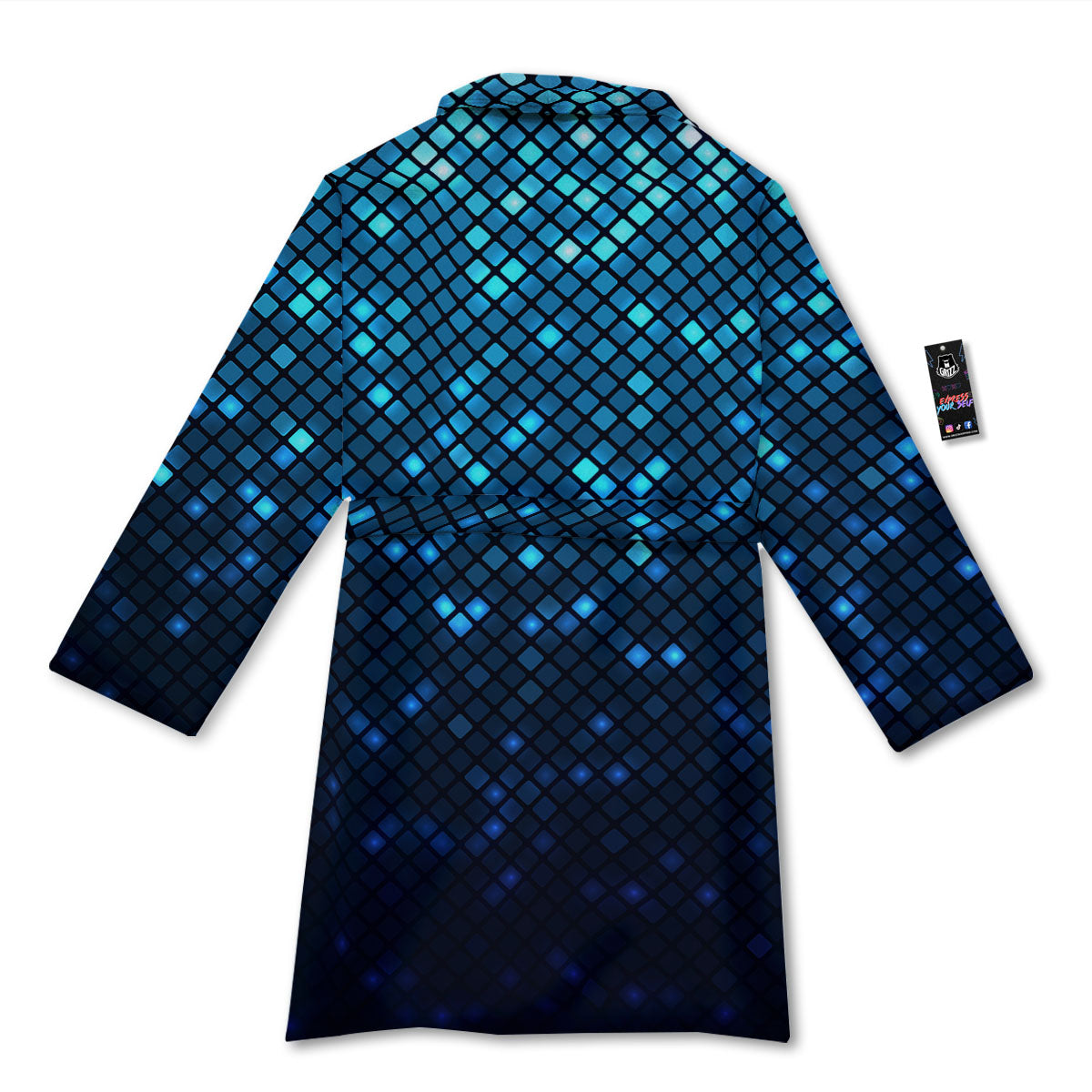 Lights Blue Disco Print Pattern Bathrobe-grizzshop