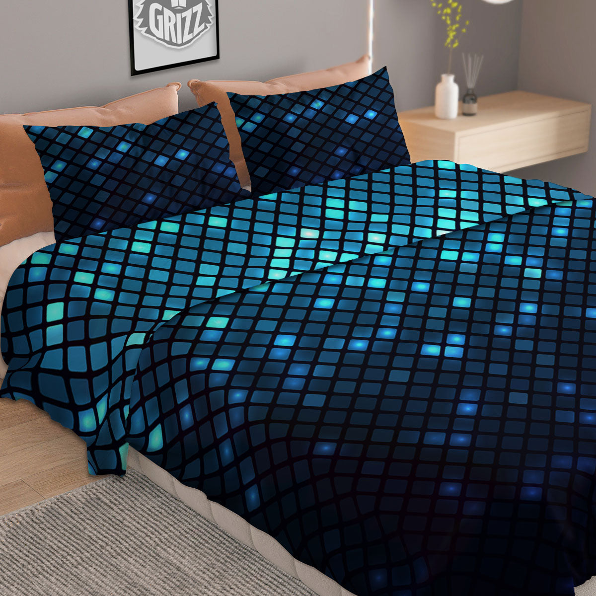Kaleidoscope Flame Print Duvet Cover Bedding Set