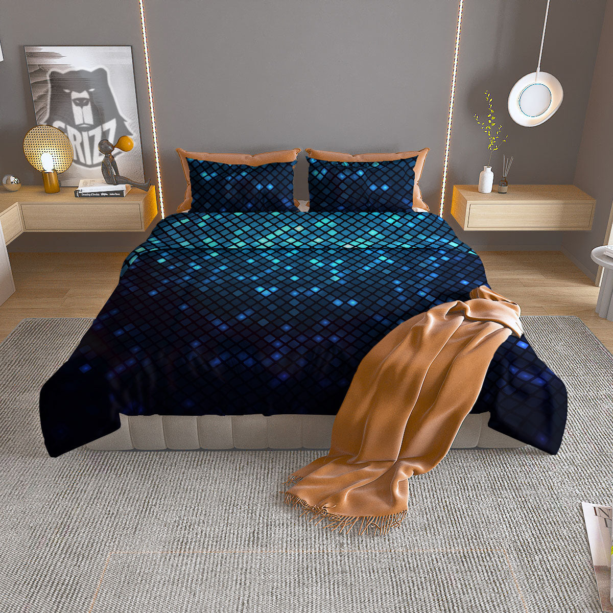 Kaleidoscope Flame Print Duvet Cover Bedding Set