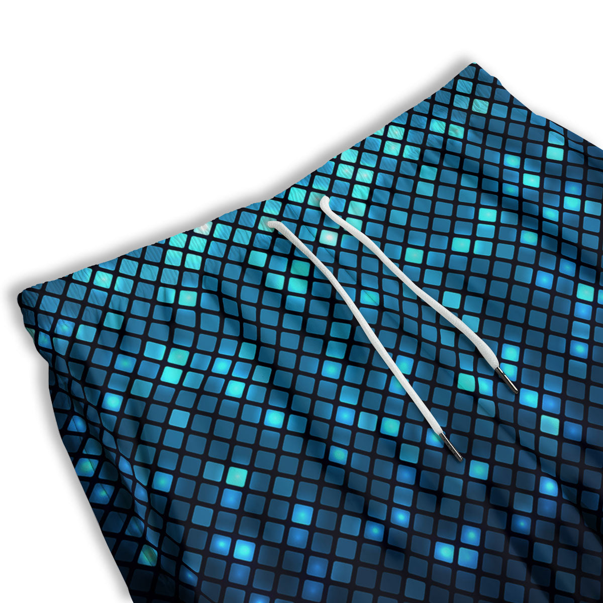 Lights Blue Disco Print Pattern Men's Athletic Shorts