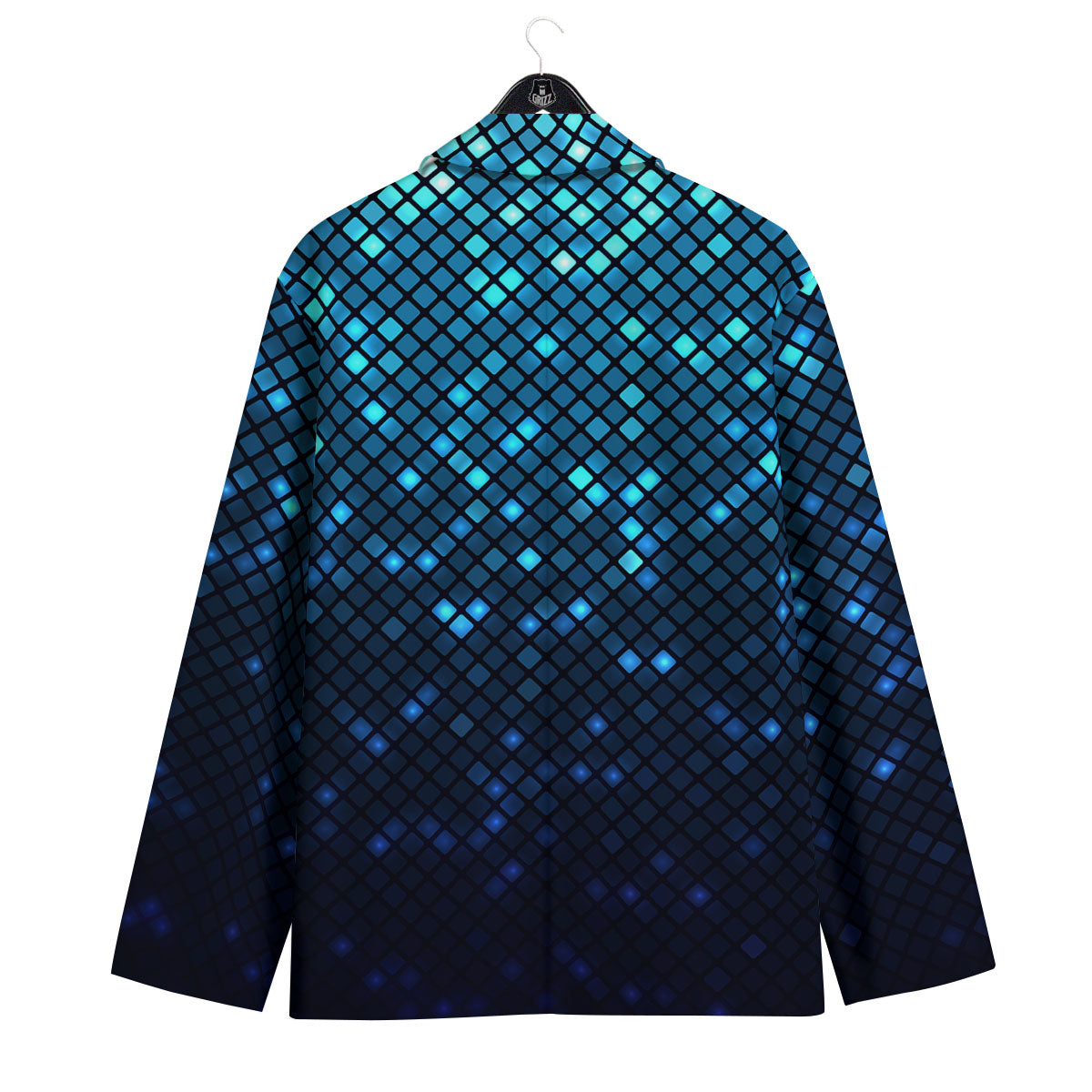 Lights Blue Disco Print Pattern Men's Sport Coat-grizzshop