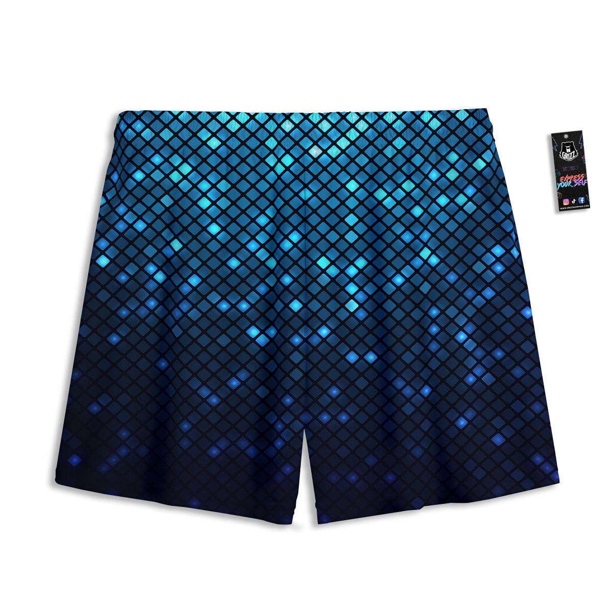 Kaleidoscope Flame Print Mesh Shorts