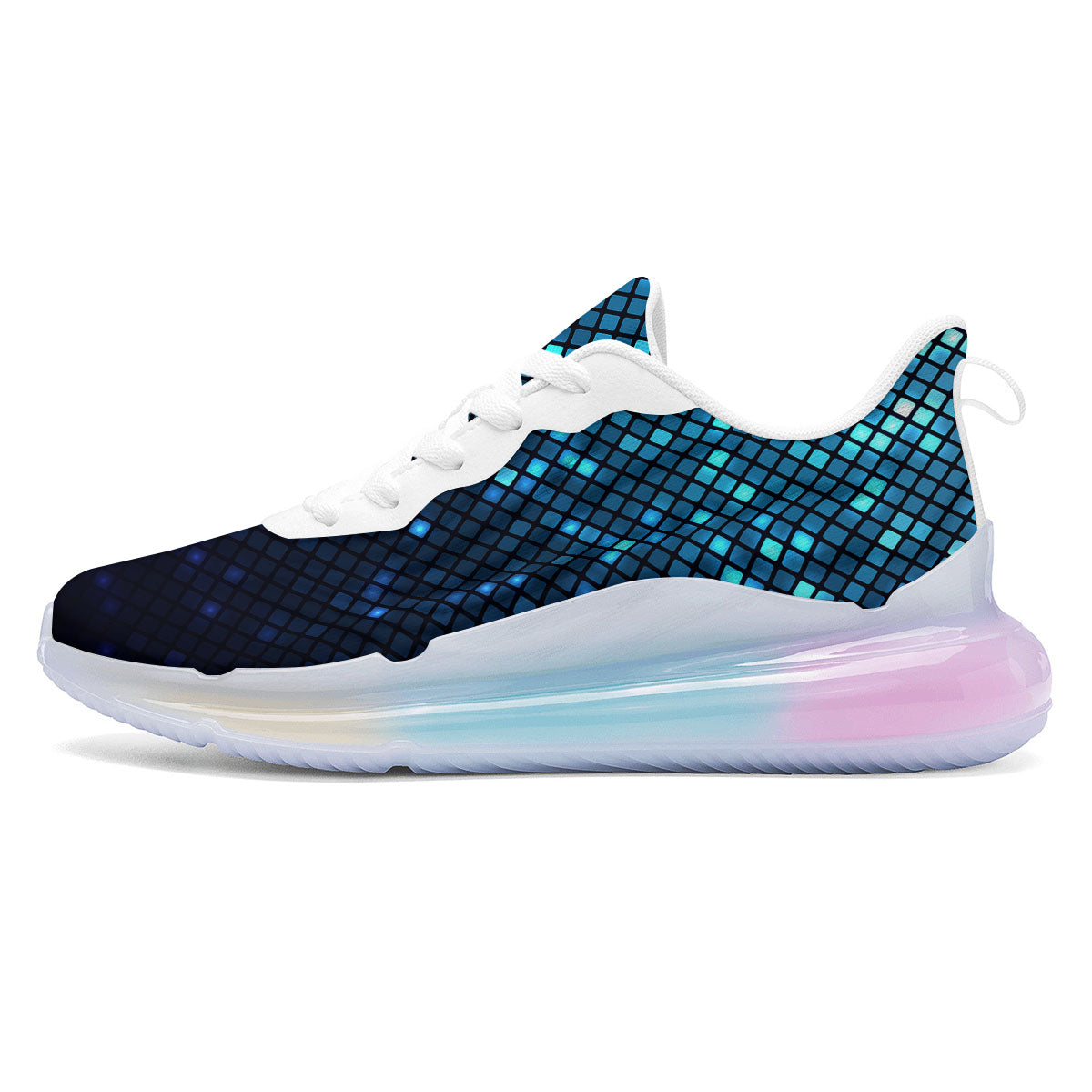 Lights Blue Disco Print Pattern Running Sneakers-grizzshop
