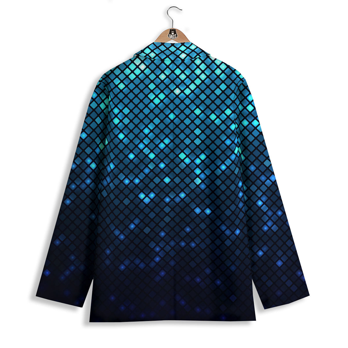 Lights Blue Disco Print Pattern Women's Blazer-grizzshop
