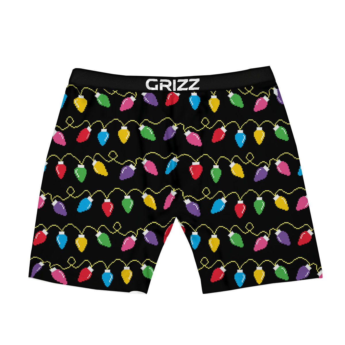 Lights Christmas Pixel Print Pattern Boxer Briefs-grizzshop