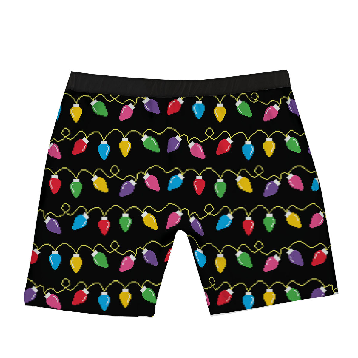 Lights Christmas Pixel Print Pattern Boxer Briefs-grizzshop