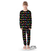 Lights Christmas Pixel Print Pattern Kid's Pajamas-grizzshop