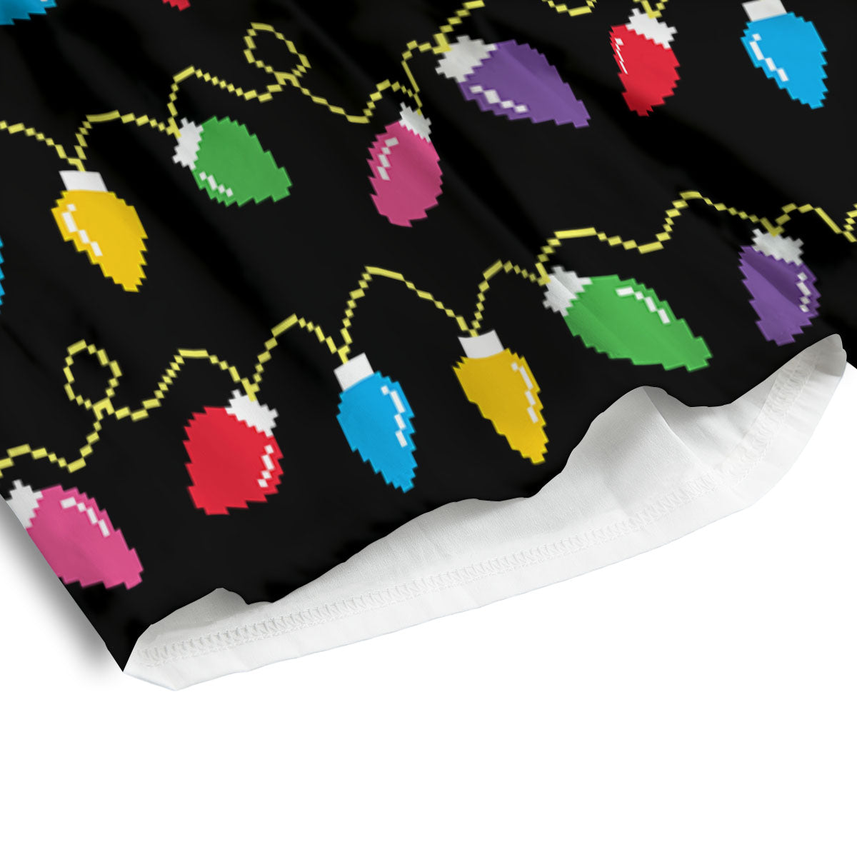 Lights Christmas Pixel Print Pattern Men's Athletic Shorts