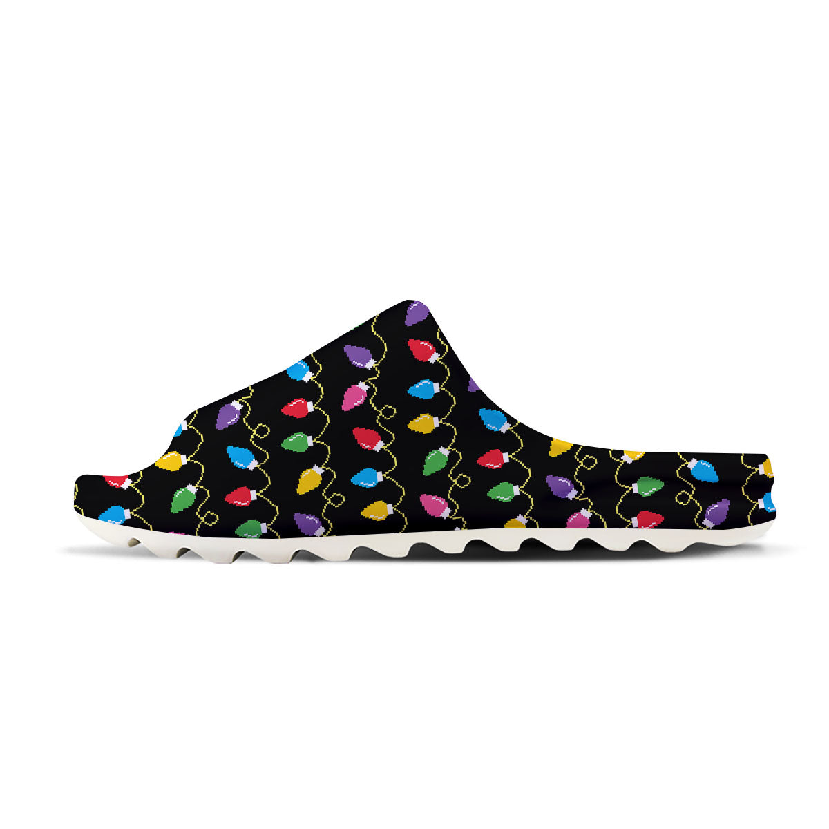 Lights Christmas Pixel Print Pattern Sandals-grizzshop