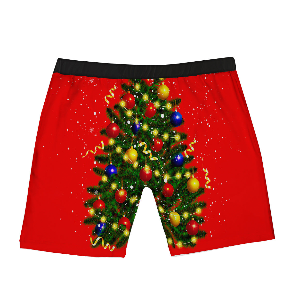 Lights Christmas Tree Print Boxer Briefs-grizzshop