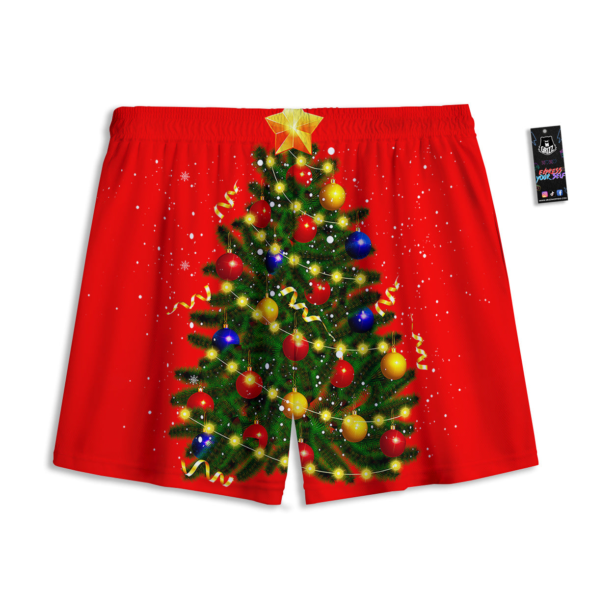 Kaleidoscope Gold Print Mesh Shorts