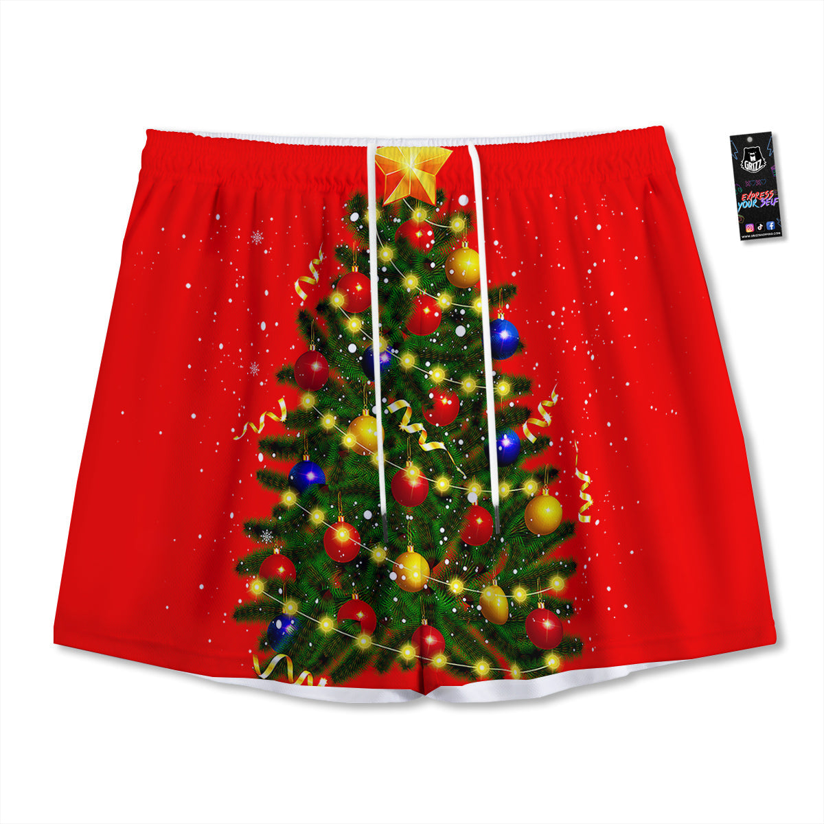 Kaleidoscope Gold Print Mesh Shorts