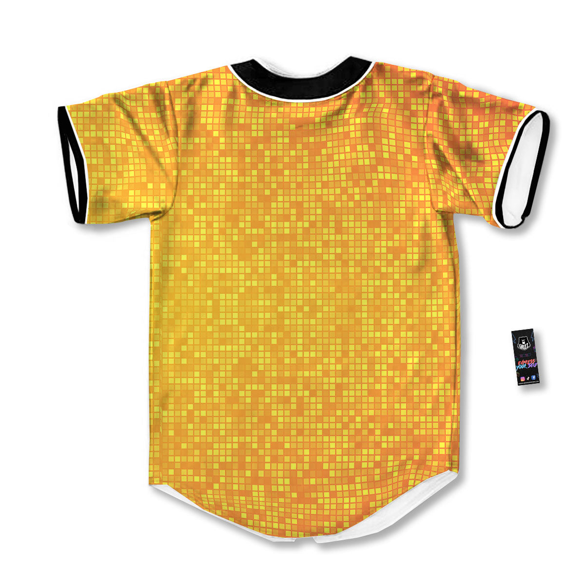 Lights Disco Yellow Print Pattern Baseball Jersey-grizzshop