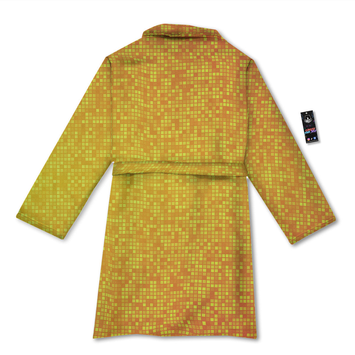 Lights Disco Yellow Print Pattern Bathrobe-grizzshop
