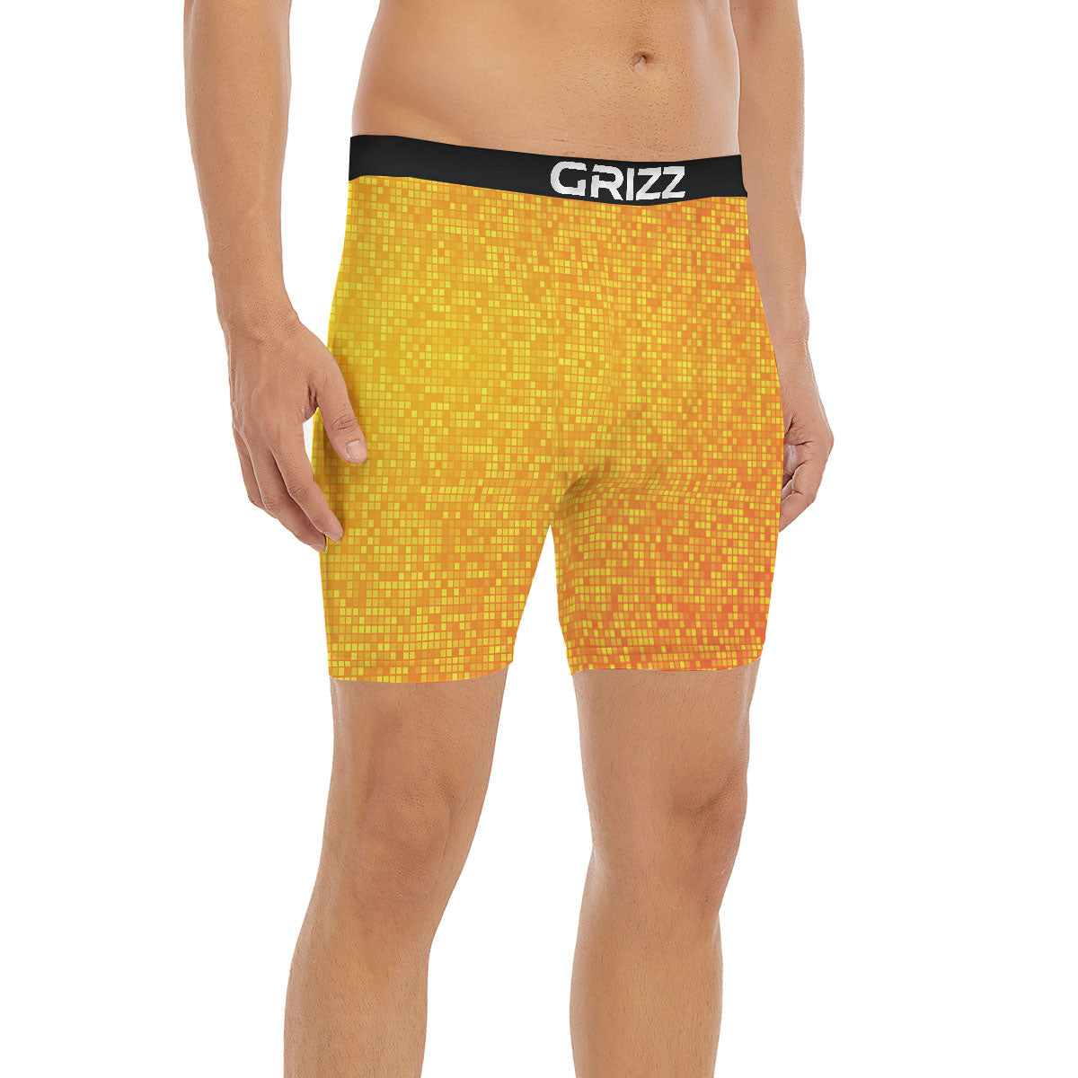 Lights Disco Yellow Print Pattern Boxer Briefs-grizzshop