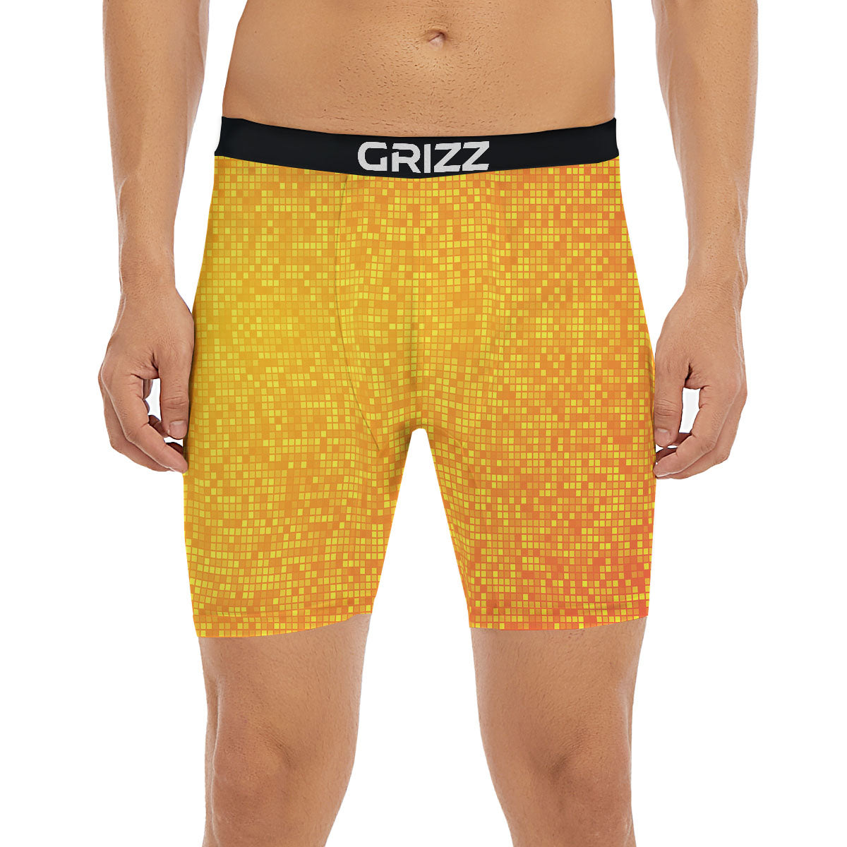 Lights Disco Yellow Print Pattern Boxer Briefs-grizzshop