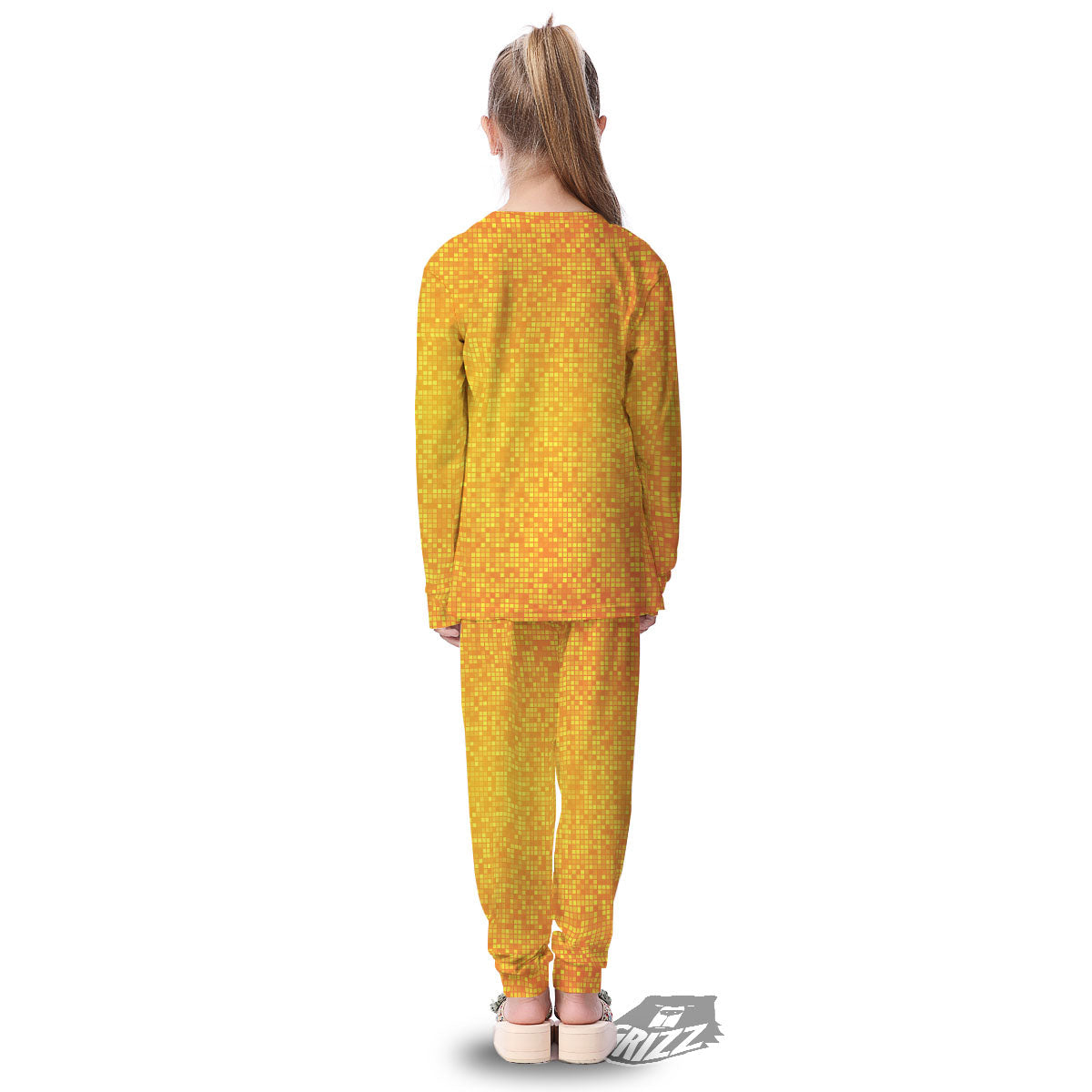 Lights Disco Yellow Print Pattern Kid's Pajamas-grizzshop