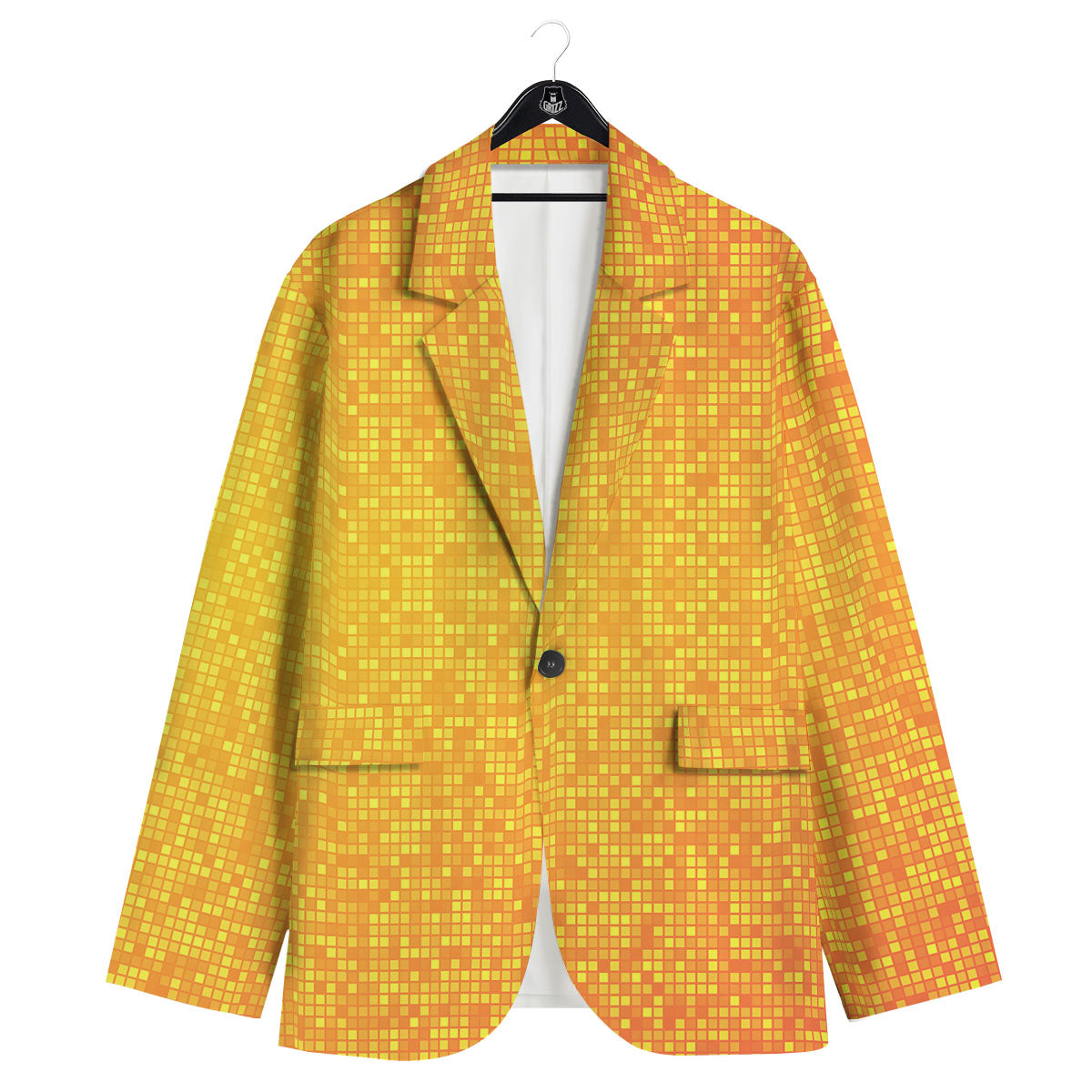 Lights Disco Yellow Print Pattern Men's Sport Coat-grizzshop