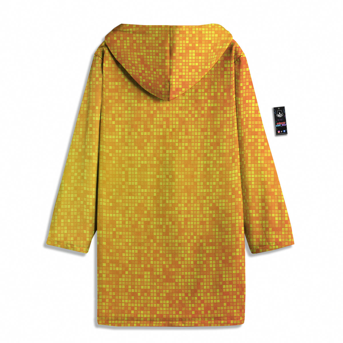 Lights Disco Yellow Print Pattern Men's Windbreaker Jacket-grizzshop