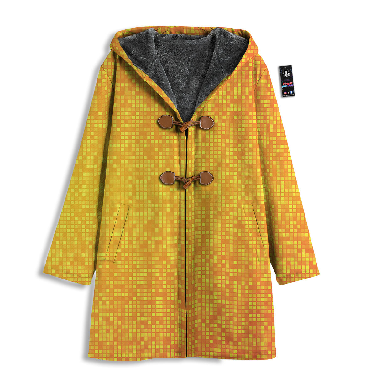 Lights Disco Yellow Print Pattern Men's Windbreaker Jacket-grizzshop