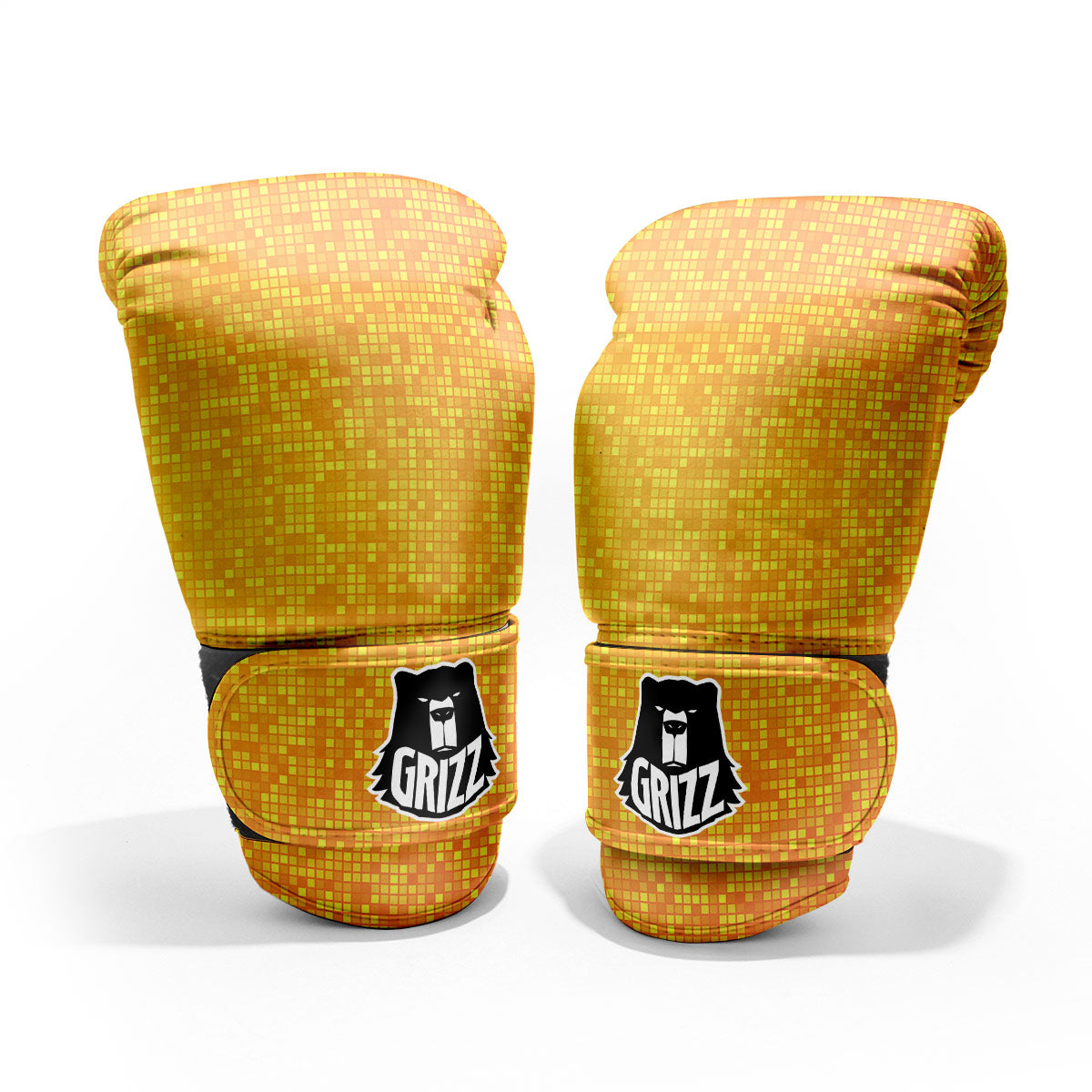 Lights Disco Yellow Print Pattern Pro Boxing Glove