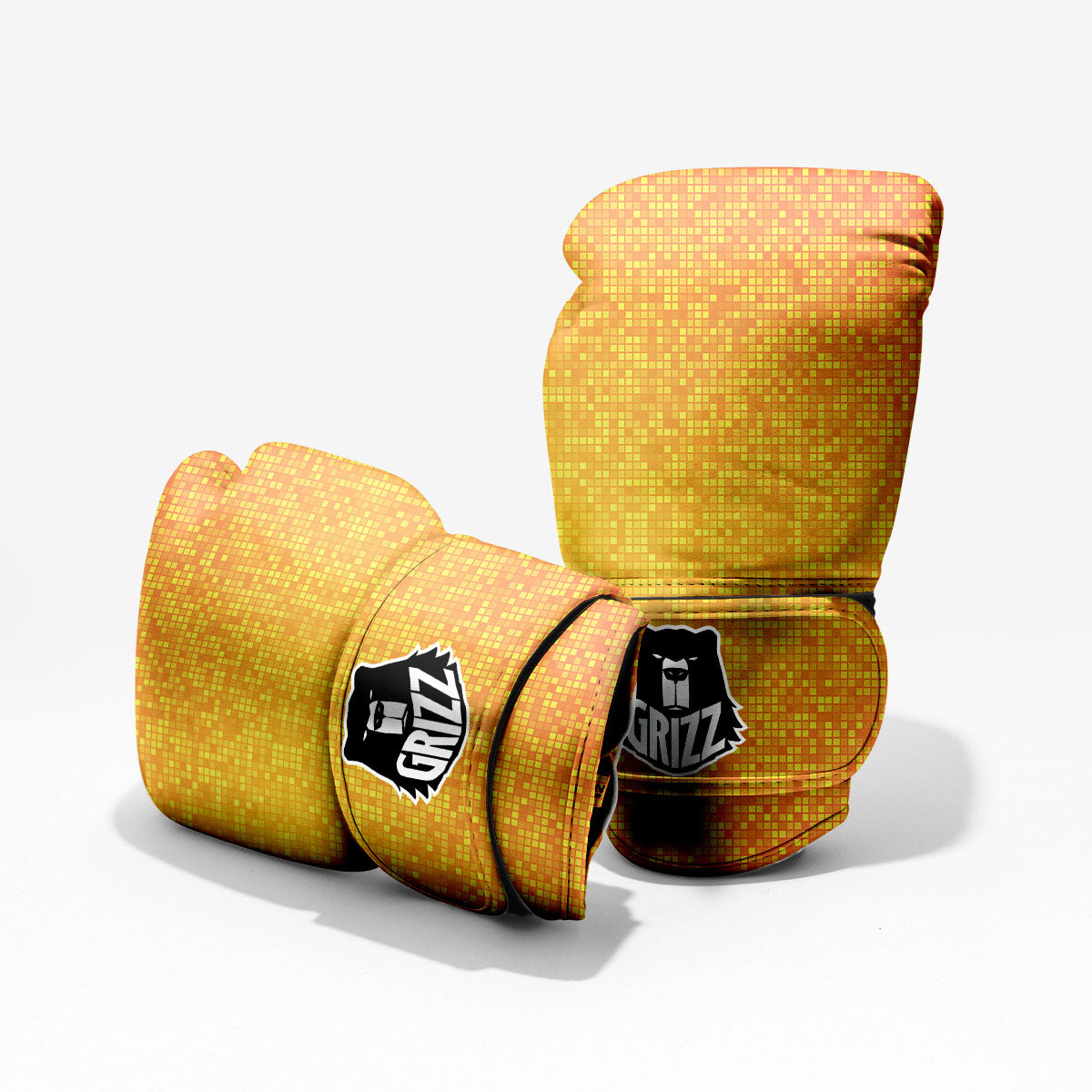 Lights Disco Yellow Print Pattern Pro Boxing Glove