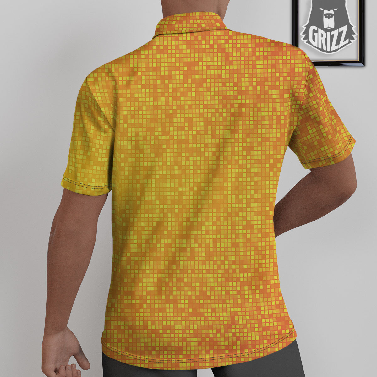 Lights Disco Yellow Print Pattern Untucked Shirts-grizzshop