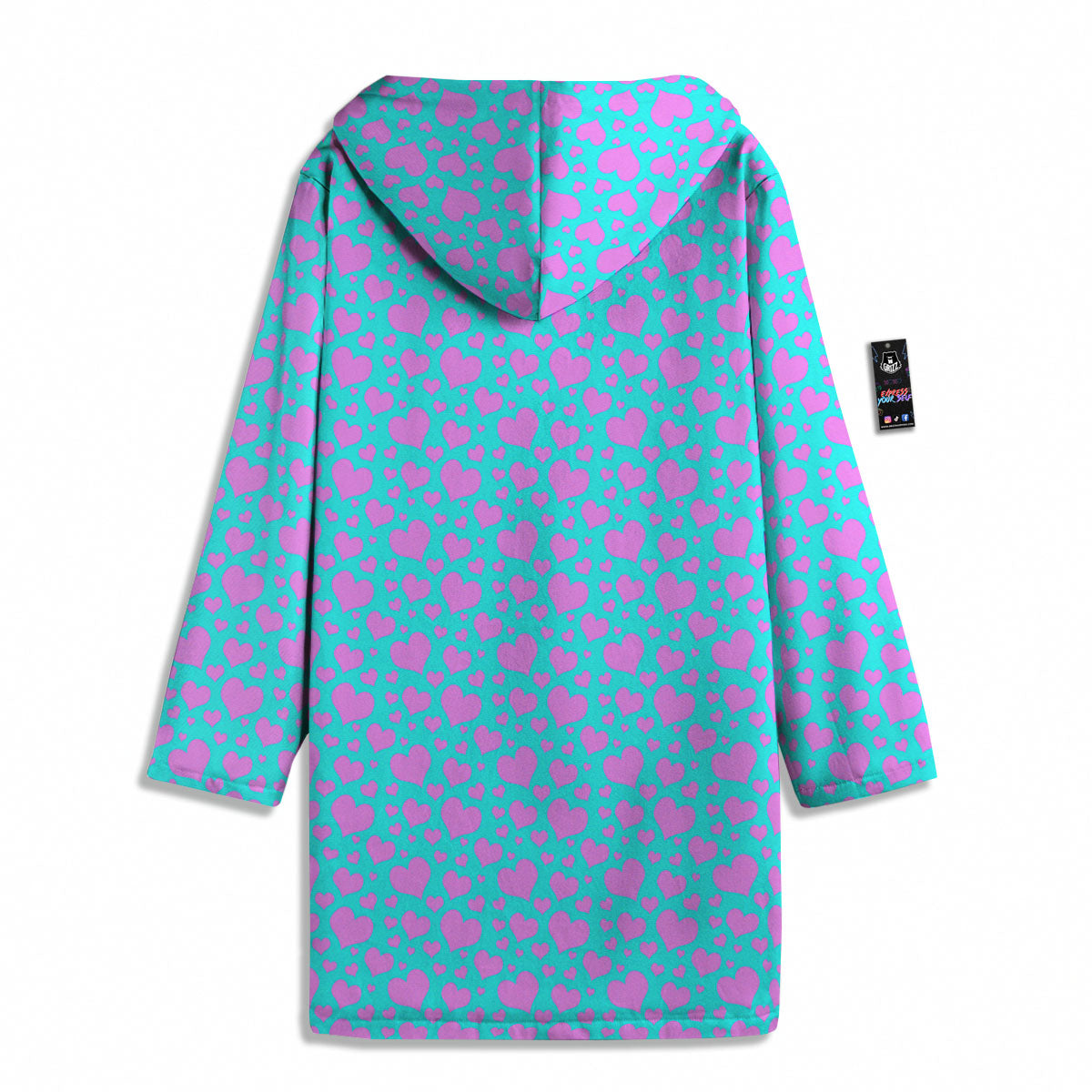 Lights Heart Blue And Pink Print Pattern Men's Windbreaker Jacket-grizzshop