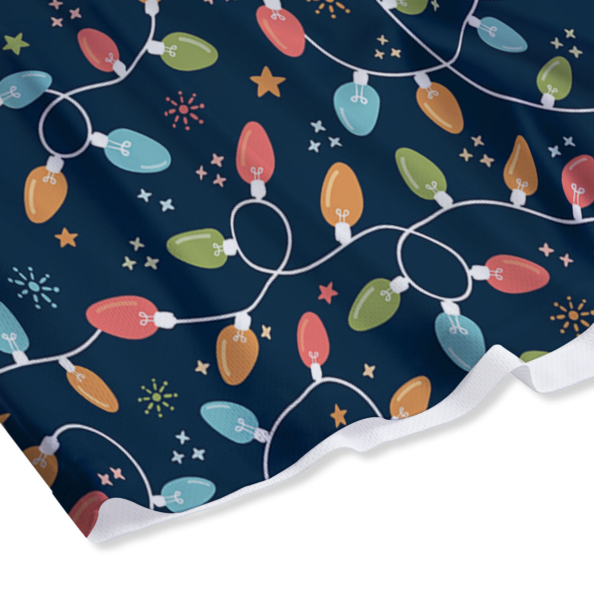 Lights Merry Christmas Print Pattern Mesh Shorts