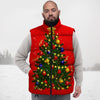 Lights Christmas Tree Print Down Vest