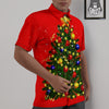 Lights Christmas Tree Print Untucked Shirts-grizzshop