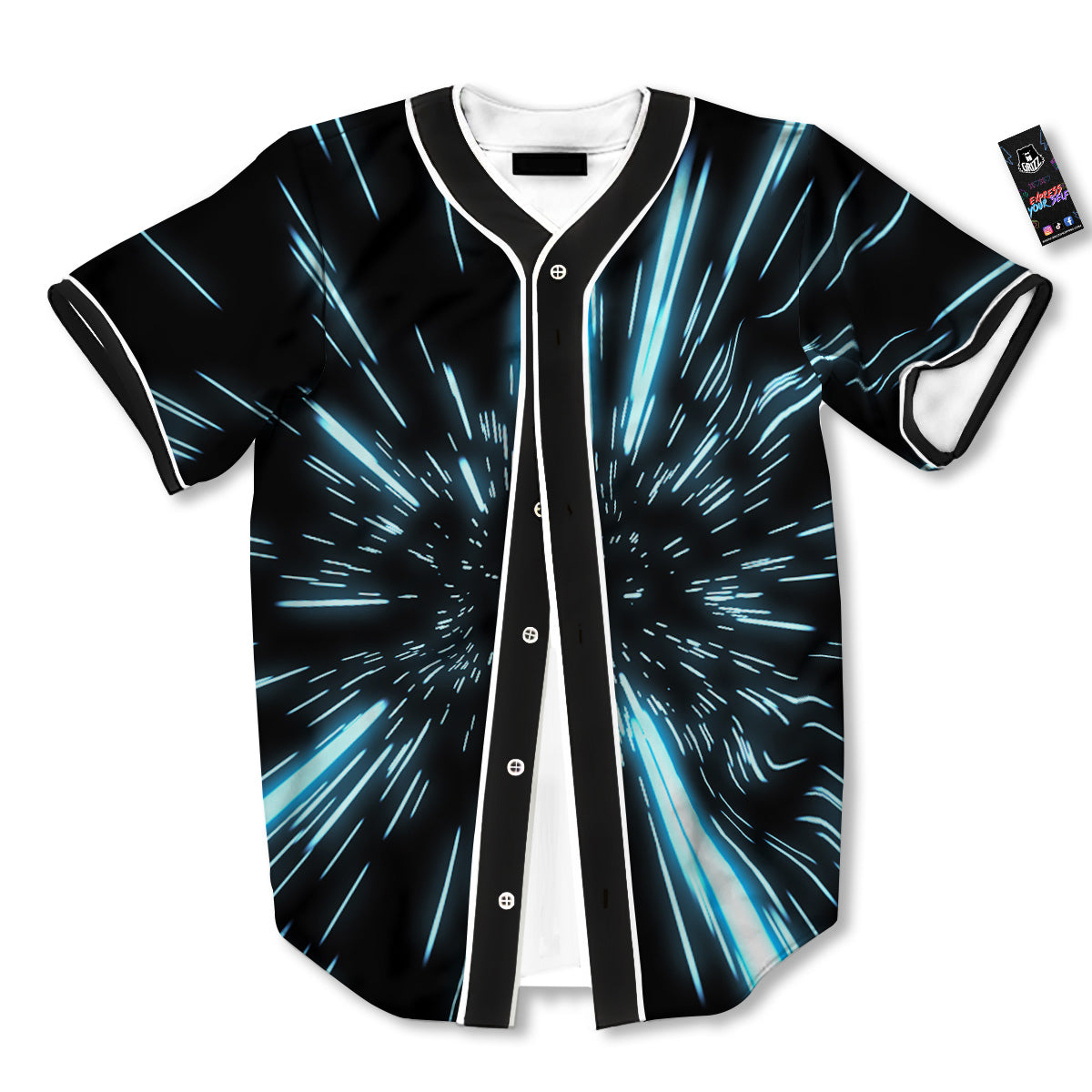 Lightspeed Blue Print Baseball Jersey-grizzshop