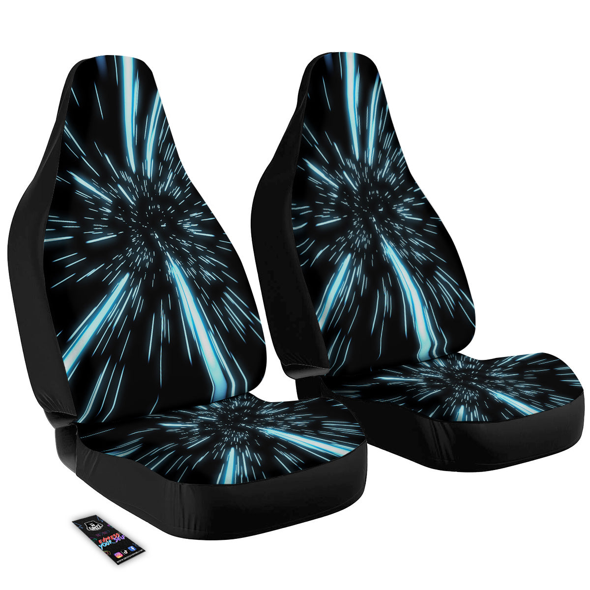Lightspeed Blue Print Car Seat Covers-grizzshop