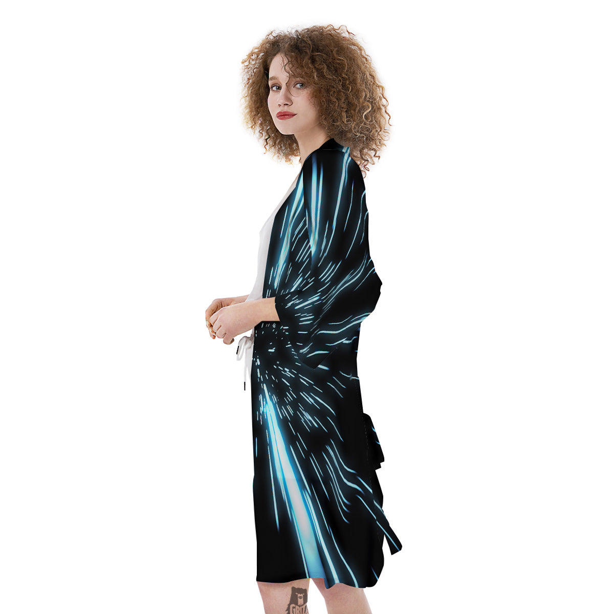 Lightspeed Blue Print Kimono-grizzshop