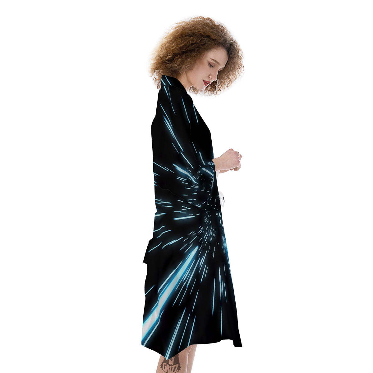 Lightspeed Blue Print Kimono-grizzshop