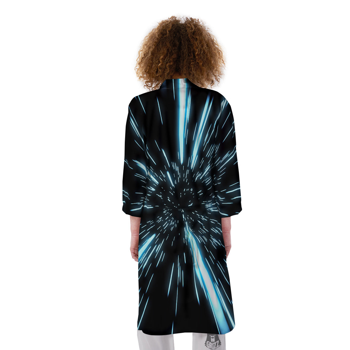 Lightspeed Blue Print Kimono-grizzshop
